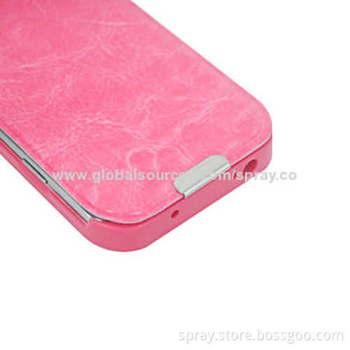 Magnetic PU Leather Flip Cover for Samsung Galaxy S5/S4, Various Colors Available